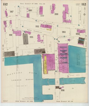 Goad Old Street Map 112 London V Resurveyed & Reissued July 1957