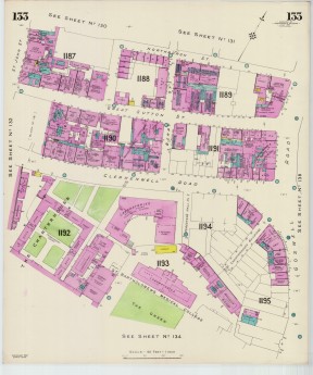 Goad Old Street Map 133 London Vi Resurveyed & Reissued June 1952