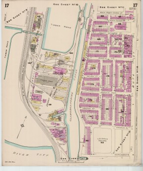 Goad Old Street Map 17 Cardiff August 1909