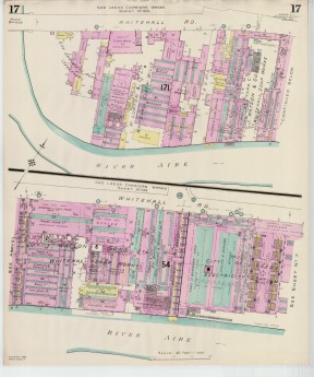 Goad Old Street Map 17 Leeds I Resurveyed & Reissued Feb 1942