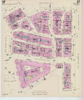 Goad Old Street Map 17 Manchester I Resurveyed & Reissued Jan 1941