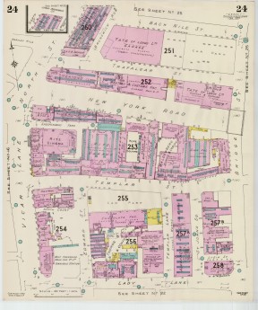 Goad Old Street Map 24 Leeds I Resurveyed & Reissued Feb 1939