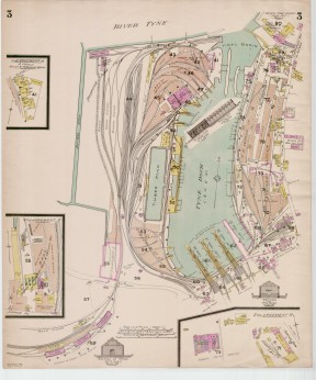 Goad Old Street Map 3 River Tyne Docks June 1927 Reissue