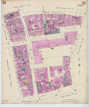 Goad Old Street Map 33 London Ii Resurveyed & Reissued Feb 1944