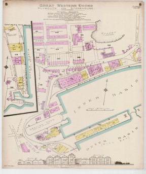 Goad Old Street Map 8 Plymouth July 1891