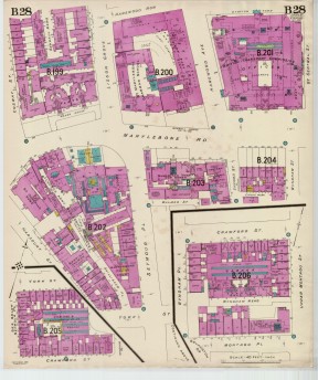 Goad Old Street Map B28 London B Resurveyed & Reissued Oct 1958