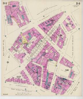 Goad Old Street Map D4 London D Resurveyed & Reissued June 1942